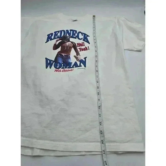 Redneck Woman White T-Shirt Delta Magnum Weight Size L Unisex - Picture 5 of 7